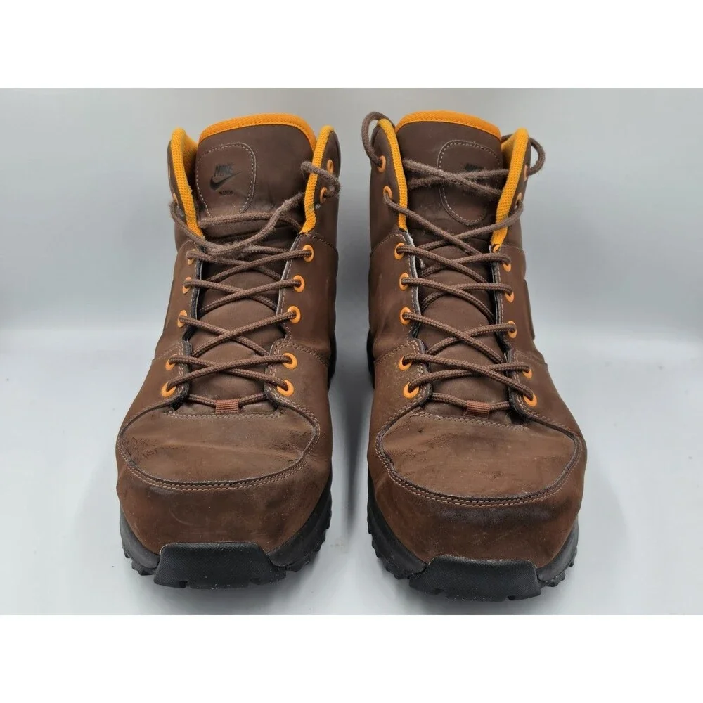 Nike Manoa Leather Boots Mens Size 14 Fauna Brown Hiking Trail Casual Sport